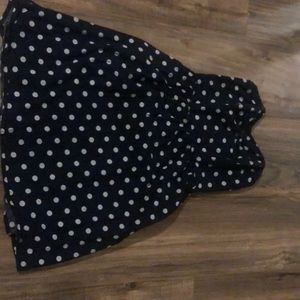 navy dress With white polkadots